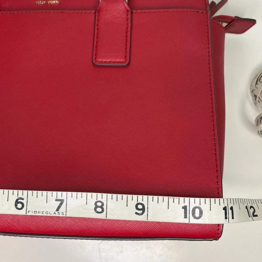 NWT Kate Spade Cameron Medium Satchel Red Saffiano Leather‎ Crossbody Handbag